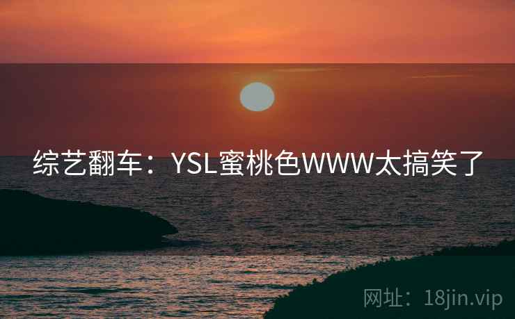 综艺翻车:YSL蜜桃色WWW太搞笑了 综艺翻车:YSL蜜桃色WWW太搞笑了